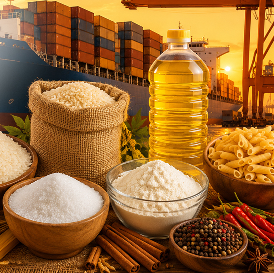 Shipping containers and export products